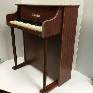 Vintage Wooden Schoenhut Child ' s Toy Upright Piano 25 Keys 5