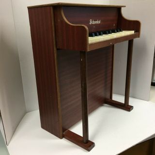Vintage Wooden Schoenhut Child ' s Toy Upright Piano 25 Keys 6