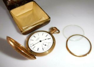Antique Vintage Elgin 14k Gold Filled Pocket Watch - 1931,  Engraved - Art Deco,  Vtg.