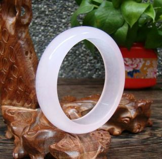 Hand - Carved Chinese Natural Hetian Jade Bracelet Exquisite Pink