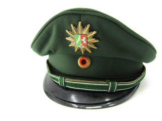 Vintage Green German Police Polizei Hat Cap With Cockade & Insignia - 59