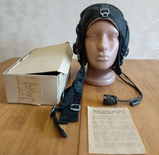 1981 Russian Soviet Air Force Pilot Real Leather Box Ussr Size 59