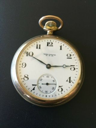 Antique 1917 Waltham Pocket Watch16s,  15j,  Model 1908 Pendent Set Runs