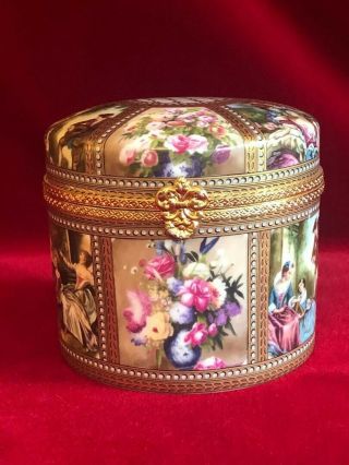 Large Limoges Trinket Box Royal Sevres France Porcelain