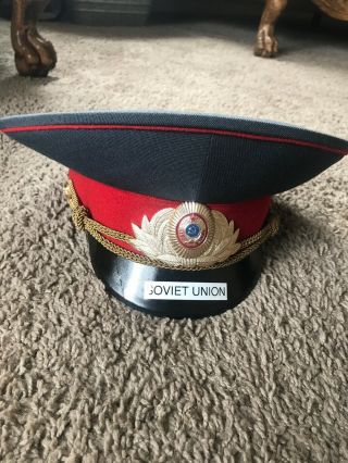 Soviet Union Russian Ussr Summer Visor Hat Police Militia Officer 1979