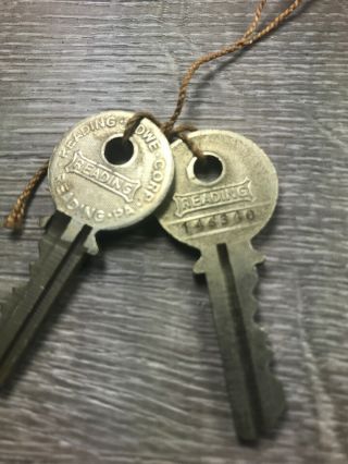 Reading Antique Lock With Keys Patent Applied For Collectible Hardware 7