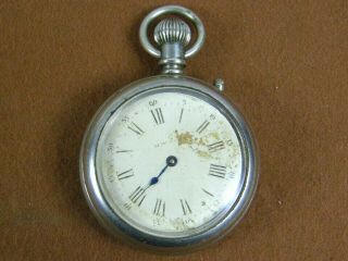 Antique 1883 Patent Manhattan Watch Co 16s Open Face Pocket Watch Button Set