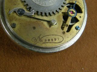 ANTIQUE 1883 Patent MANHATTAN WATCH CO 16S OPEN FACE POCKET WATCH Button Set 4