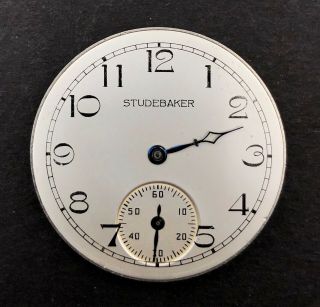 1925 South Bend 12s 21j Pocket Watch Movement Studebaker/1 1121088 Running Of