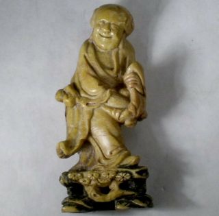 Antique Chinese Fine Carved Stone Statue Figure Sage Immortal 4