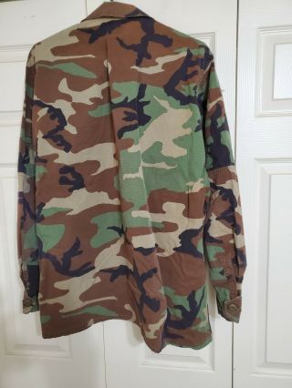 US Military Woodland Camo Shirt BDU Large Regular 4