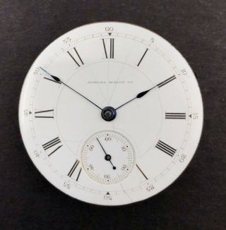 1880s Aurora 16s 11j Antique Pocket Watch Movement 40726 Parts/repair Of