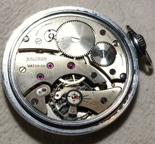 Vintage Kaltron Pocket Watch “Running” Incabolic,  17 Jewels Heavy Watch 2