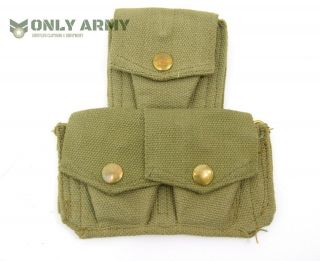 Enfield.  303 Ammo Pouch Webbing Canvas British Army Issue 1937 Pat Ww2 Pouches