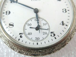 Antique Elgin Natl Watch Co.  USA ILLINOIS Pocket Watch ENGRAVED SHEILD 2