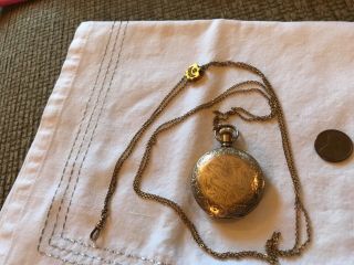 Trenton Gold Fill Hunter Case Parts/Restoration Pocket Watch & 26” GF chain fob 2