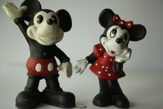 Vintage Cast Iron Set With Mickey Mouse Bank And Minnie Mouse Bank,  Disney?