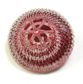 Bb Antique Charmstring Glass Button Pink & White Paperweight Candy Mold - 9/16 "