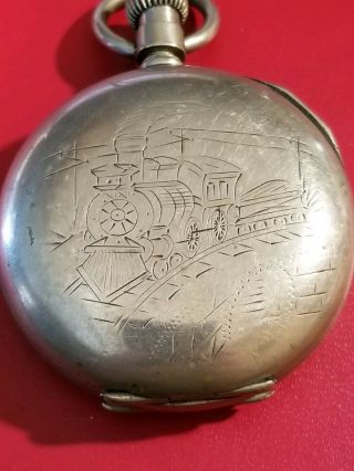 Railroad Large Coin Silver Dueber 18 Sz Pocket Watch Case