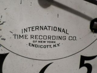 Double Wind Oak International Time Recording Co Clock Circa 1920 4