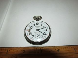 MILBER 17 Jewel Incabloc TRAIN POCKET WATCH – Berman Watch Company –RUNS & STOPS 2