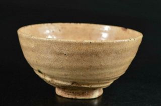 S5102: Japanese Old Kiyomizu - ware White glaze TEA BOWL Green tea tool 3