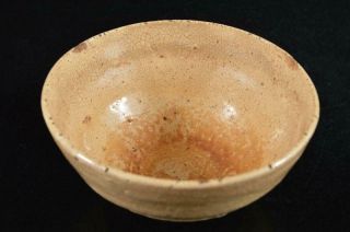 S5102: Japanese Old Kiyomizu - ware White glaze TEA BOWL Green tea tool 6