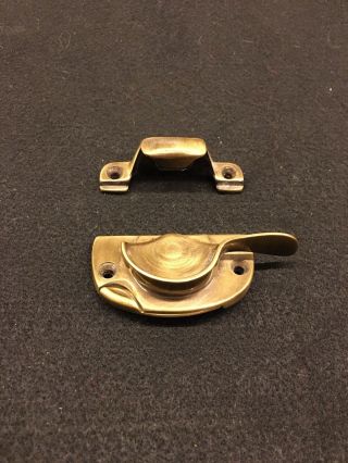 Marvin Window Hardware - Sash Lock & Keeper Set,  Antique Brass