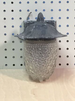 Vintage Cast Pagoda Style Hobnail Glass Arts & Crafts Mission Style Porch Light