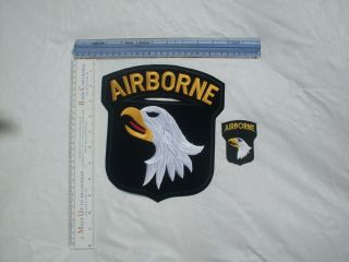 Airborne Screaming Eagles Army Large And Small Patch Embroidered Patches