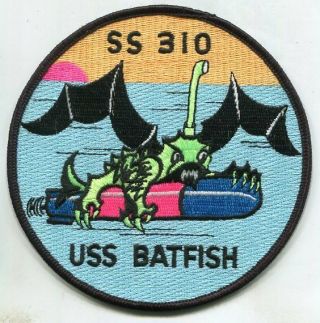 4 " Us Navy Uss Ss - 310 Batfish Embroidered Submarine Patch