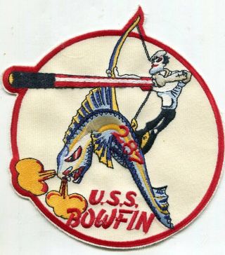 6 " Us Navy Uss Bowfin Ss - 287 Submarine Embroidered Patch