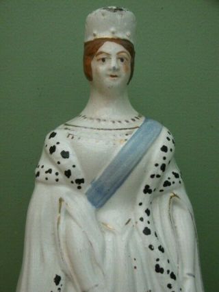 19thc Staffordshire Portrait Figure Of Queen Victoria