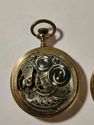 Elgin Antique Pocket Watches in gold tone 10 & 20 year guaranteed cases 5