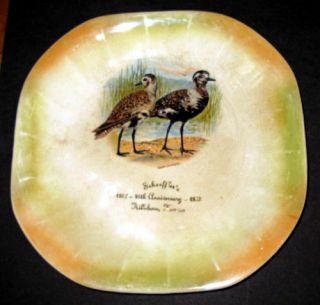 Large Antique Plate Schaefflers Mercantile Hillsboro Kansas W/edwin Megargee Pic