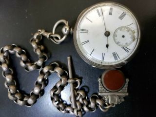 Antique English Pocket Watch Key Wind