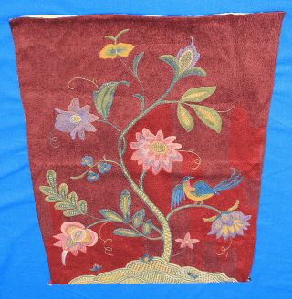 Large Antique Chinese Embroidered Kesi Tapestry Panel Birds & Flowers 22 " X 31 "