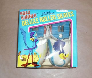 Vintage 1981 Wb Road Runner Roadrunner Deluxe Roller Skates Rollerskates Nib