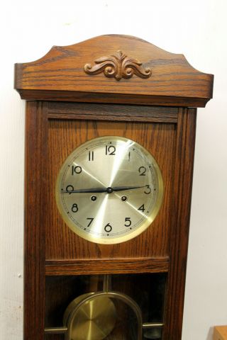 Antique Wall Clock Regulator Chimes Clock FHS 1920th Franz Hermle & Sohn 2