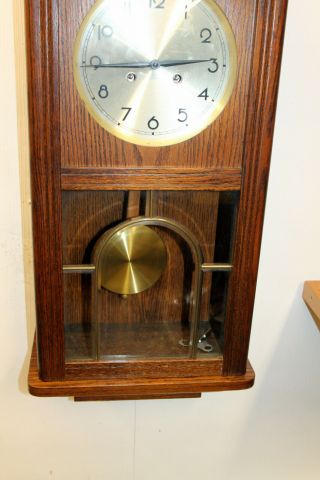 Antique Wall Clock Regulator Chimes Clock FHS 1920th Franz Hermle & Sohn 3