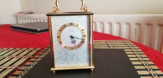 Vintage Imhof Heavy Brass Carriage Clock Swiss Made
