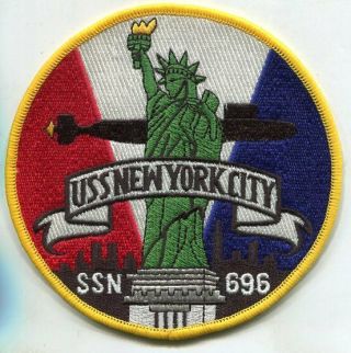 Us Navy Ssn - 696 Uss York City Submarine 5 " Jacket / Pocket Patch