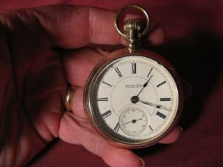 Hampden Watch Co /miller Bros Albany Ny 18 Size Open Face Lever Set Pocket Watch