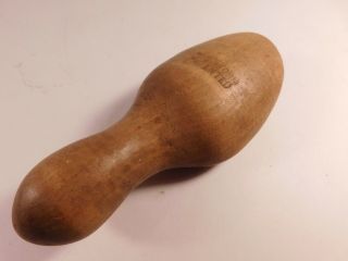 Vintage Foot Form Wooden Darning Egg,  5 1/2 Inches Long -