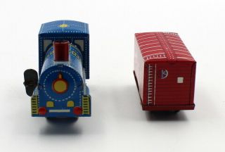 VINTAGE LOUIS MARX SHUTTLIN ' CHOO - CHOO WIND - UP TIN TOY TRAIN SET,  NR,  5369 6