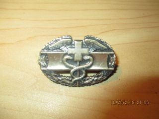 Us Army Combat Medic Badge In Sterling Silver
