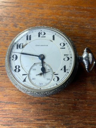 Rare - Vintage Illinois Burlington 21 Jewel Railroad Pocket Watch