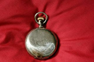 Elgin Hunter Pocket Watch 1910258 1886 Newport Case Coin Deer