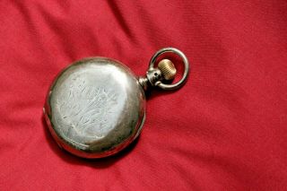 Elgin Hunter Pocket Watch 1910258 1886 Newport Case Coin Deer 4