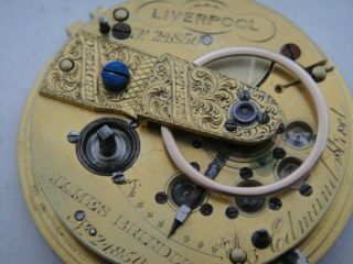 James Brindle Liverpool lever fusee movement 43mm wide dial sn24850 Ca 1820? 3